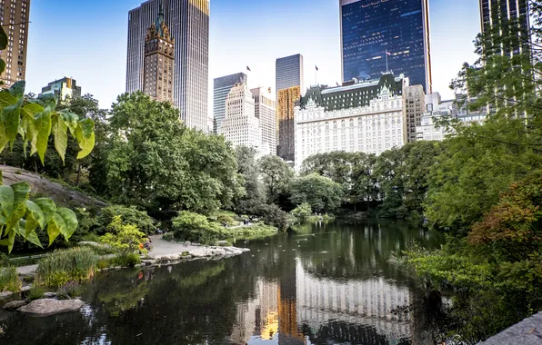 Picture lake, usa, new-york, central park