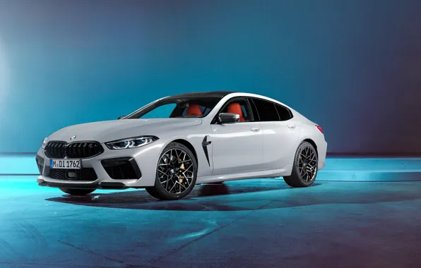 Picture BMW, white, front, Gran Coupe, M8, F93