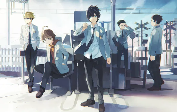 Anime, art, guys, Darling In The Frankxx, Cute in France