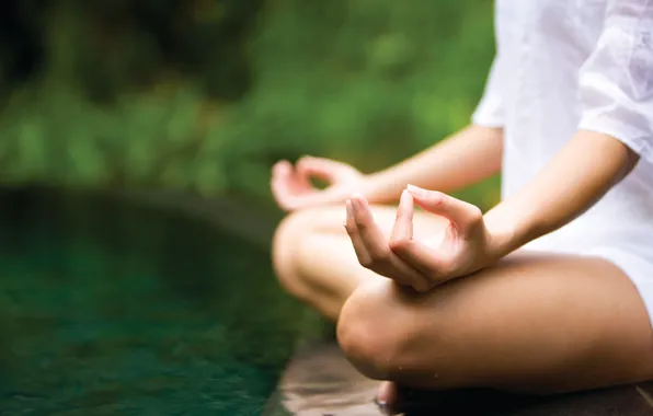 Water, girl, meditation