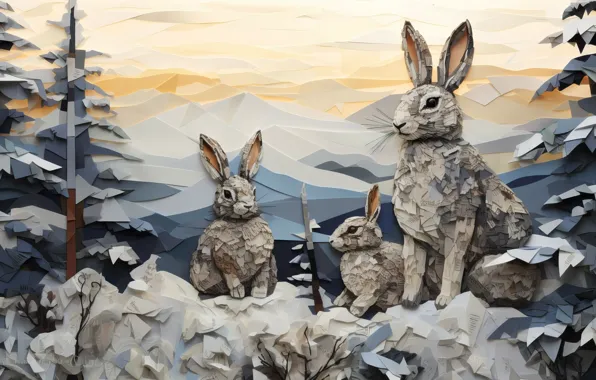 Rabbit ai. Стиль зайца. Стилизованный заяц.