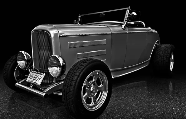 Picture retro, classic, roadster, 1932, Oldsmobile, hot rod