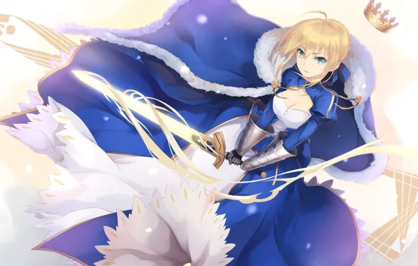 Picture sword, crown, art, the saber, Fate / Grand Order