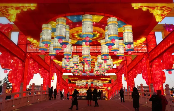 New Year, China, lanterns, XI'an, spring festival