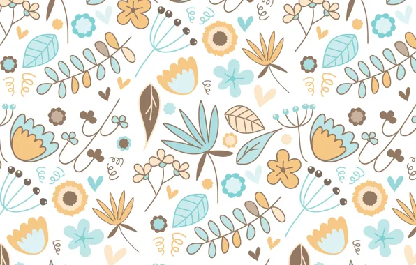 Flowers, background, pattern, vector, texture