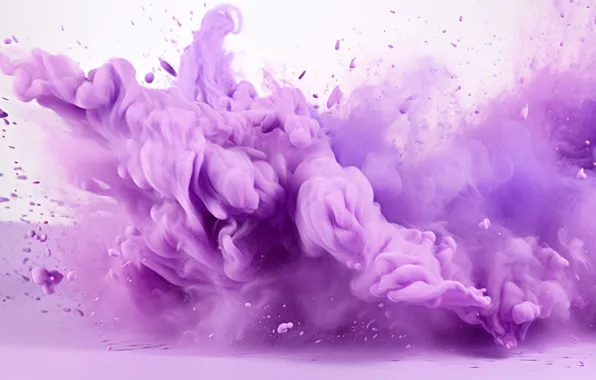 The explosion, abstraction, fog, background, lilac, pink, smoke, splash