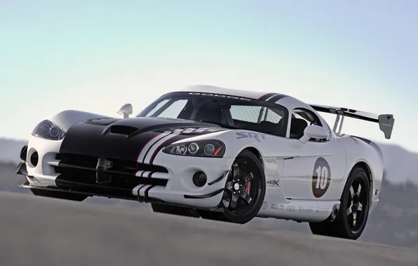 Picture Auto, Black, White, Wheel, Dodge, viper, SRT, The front