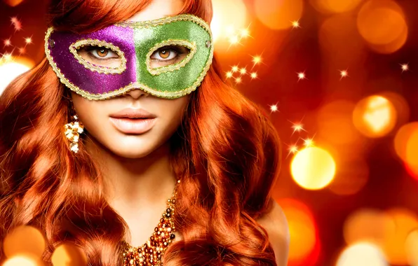 Picture look, hair, mask, masquerade