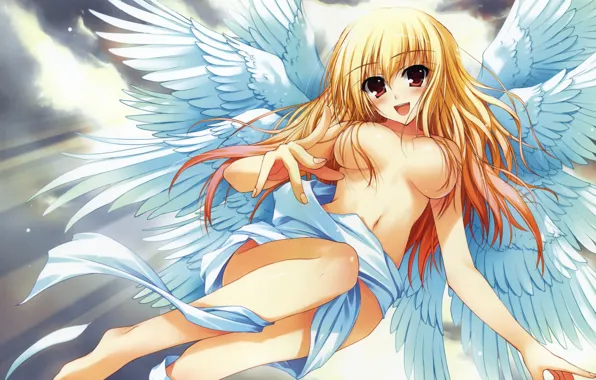 Chest, Angel, Hair, Wings