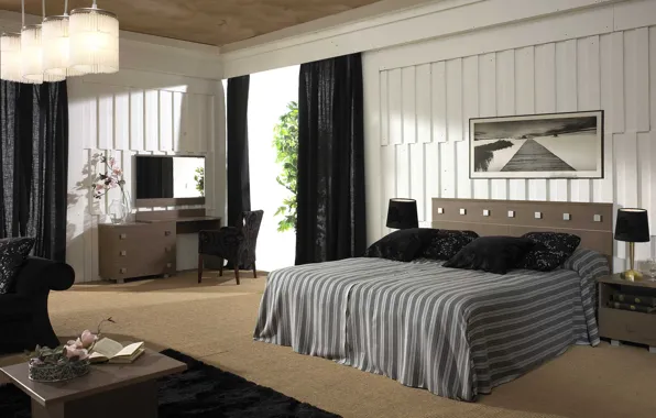 Design, house, style, Villa, interior, cottage, bedroom