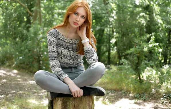 Picture summer, face, hair, sitting