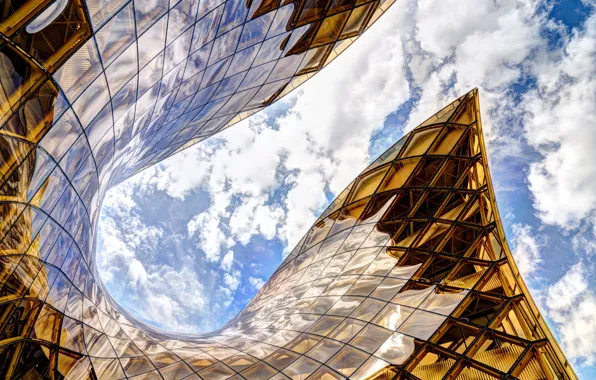 Clouds, the building, architecture, Sweden, shopping center, Malmo, Emporia shopping center