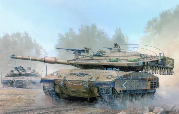 Wallpaper, tank, armor, Merkava Mk 4