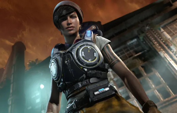 Brunette, gears of war, games, gears of war 4, microsoft game studios, Kate Diaz, kait …