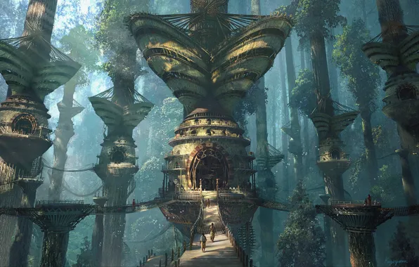Forest, people, facilities, settlement, Deep In The Forest