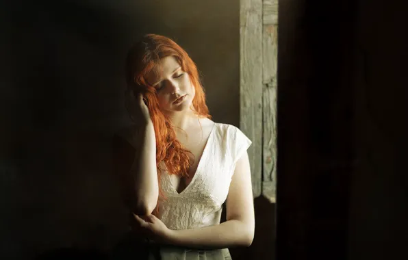 Girl, background, mood