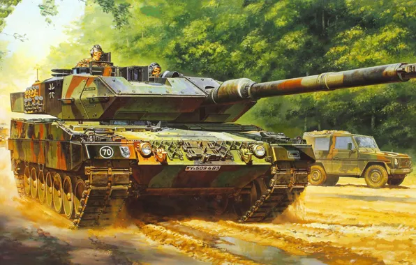 Picture Leopard, Germany, Leopard, German main battle tank, 2A6