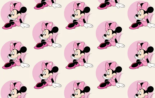Art, Disney, bow, children's, kids, platishko, Minnie mouse