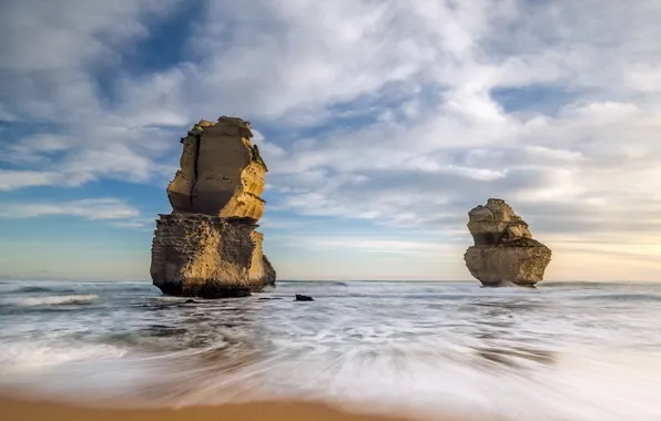 Sea, landscape, rocks