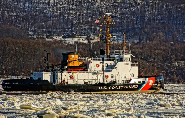 Picture river, tug, ice, Hudson, ice class