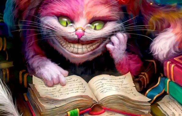 Picture monster, mouth, Alice Madness Return, Cheshire Cat, Cheshire Cat, Alice madness vozvrashaetsja, evil smile