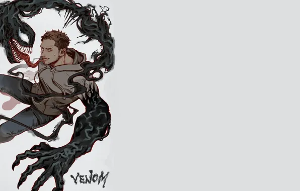 Background, anger, minimalism, art, Venom, Venom, Eddie Brock
