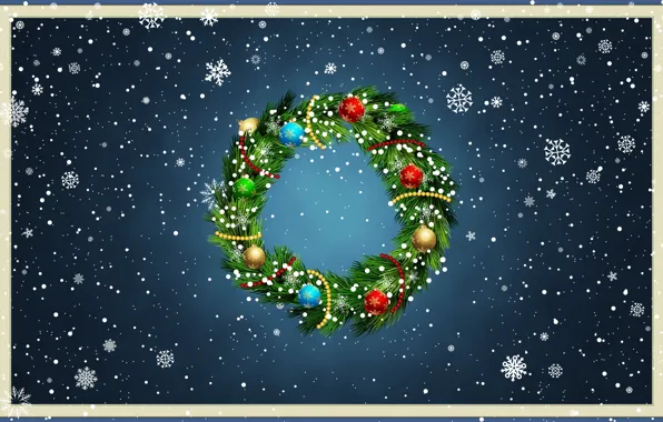 Picture winter, snow, snowflakes, background, mood, holiday, new year, minimalism
