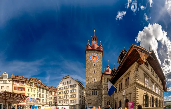Building, tower, Switzerland, Lucerne