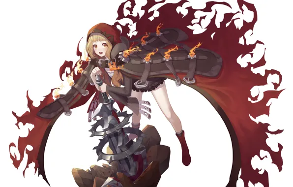 Background, the game, art, girl, cloak, Sinoalice, Akazukin