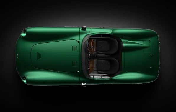 Aston Martin, Auto, Retro, Machine, Background, Top, Art, Green