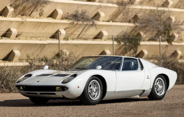 Auto, Lamborghini, White, Machine, 1971, Car, Supercar, Lamborghini Miura