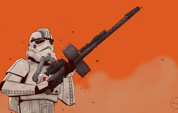 Figure, Star Wars, Art, Art, Illustration, Characters, Attack, Stormtrooper