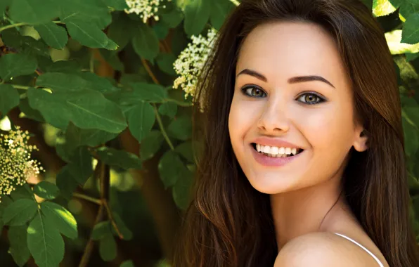 Picture face, smile, background, model, beauty