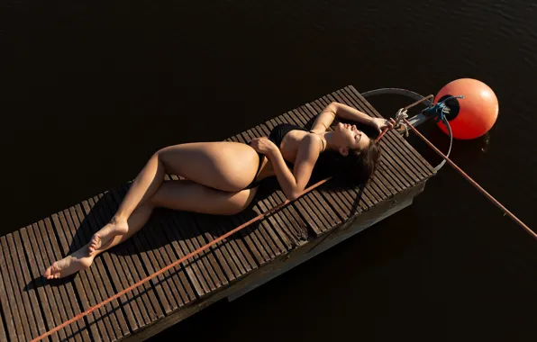 Ass, ass, girl, pose, legs, closed eyes, Oleg Klimin, Marina Monakhova
