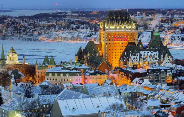 View, Canada, panorama, QC, Old town