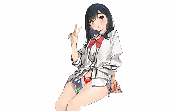Girl, sexy, lingerie, panties, long hair, anime, beautiful, pretty