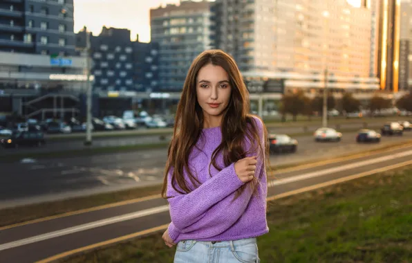 Look, girl, hair, brown hair, Arina, Dmitry Medved