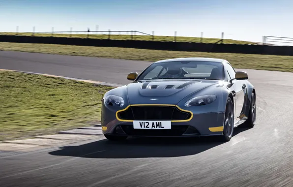 Picture car, Aston Martin, speed, turn, car, road, V12, speed