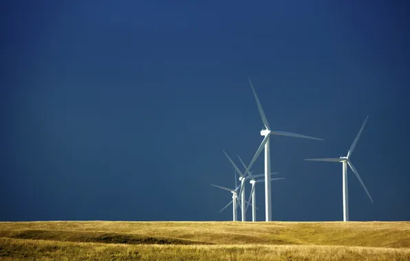 Field, landscape, windmills