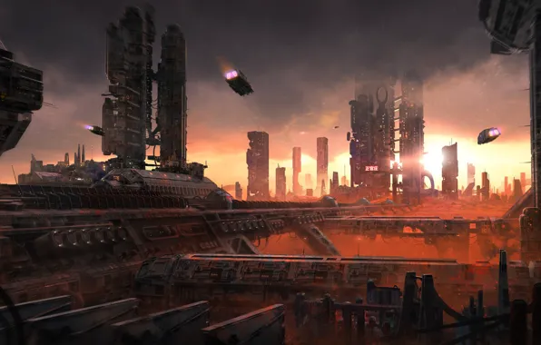 The city, Future, Machine, City, Architecture, Fiction, Dystopia, Cyberpunk