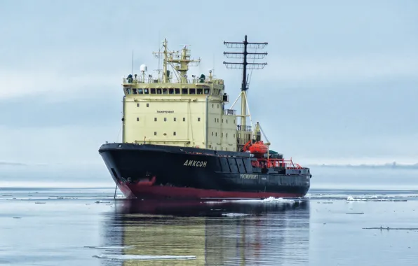 Wallpaper sea, Rosmorrechflot, Rosmorport, M/V DIKSON, DIKSON, Icebreaker, Dixon, Icebreaker
