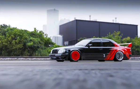 Auto, Machine, Mercedes, Car, Car, Render, Side view, W124