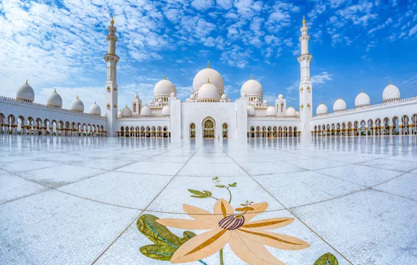 Picture mosque, ornament, the minaret