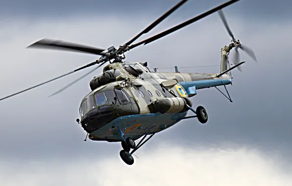 Picture helicopter, Ukraine, blades, Mi 8