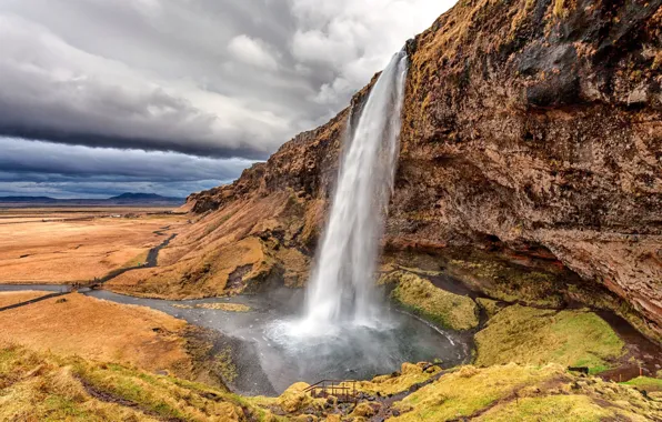 Nature, rocks, waterfall