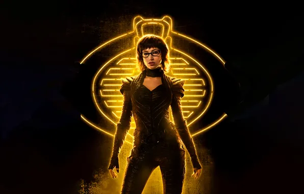 Girl, fiction, black background, action, poster, Ursula Corbero, Ursula Corbero, Snake Eyes: G.I. Joe Origins