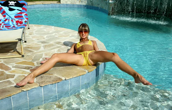 Light, red, Model, red, Gina, Valentine, legs, pussy