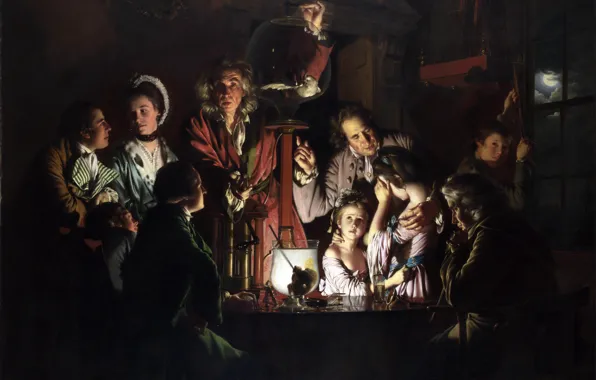 Picture, genre, Joseph Wright, An Experiment on a Bird in an Air Pump, Joseph Wright, …