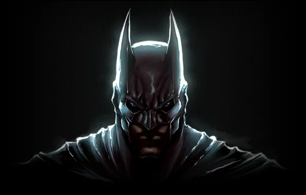 Picture eyes, face, dark, mask, ears, knight, cloak, The Dark Knight