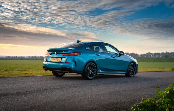 BMW, rear view, Gran Coupe, UK-spec, 2-Series, M Sport, 2020, 218i